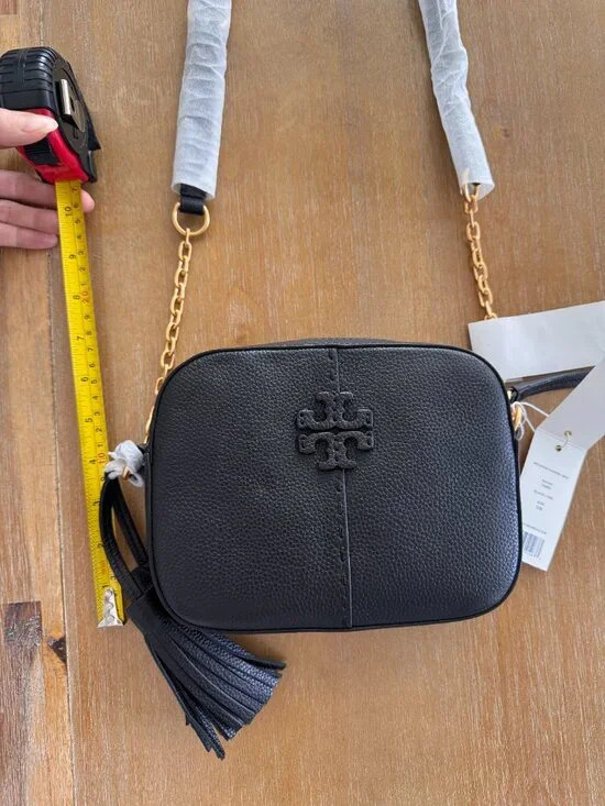 NWT Tory Burch McGraw Camera Bag Crossbody Bag Black - Picture 9 of 12